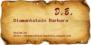 Diamantstein Barbara névjegykártya